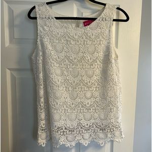 Lilly Pulitzer for Target white lace top. Size large